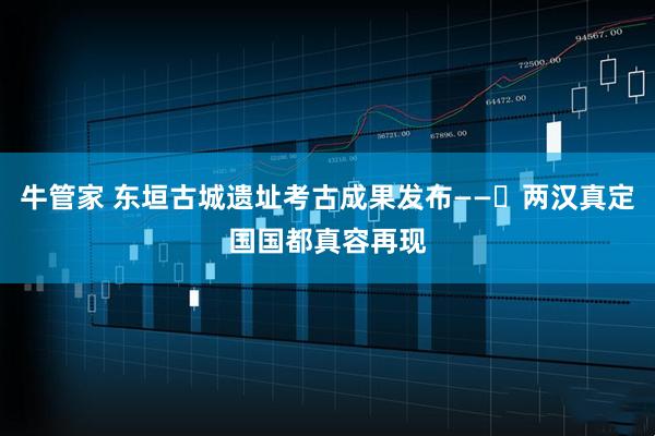 牛管家 东垣古城遗址考古成果发布——​两汉真定国国都真容再现